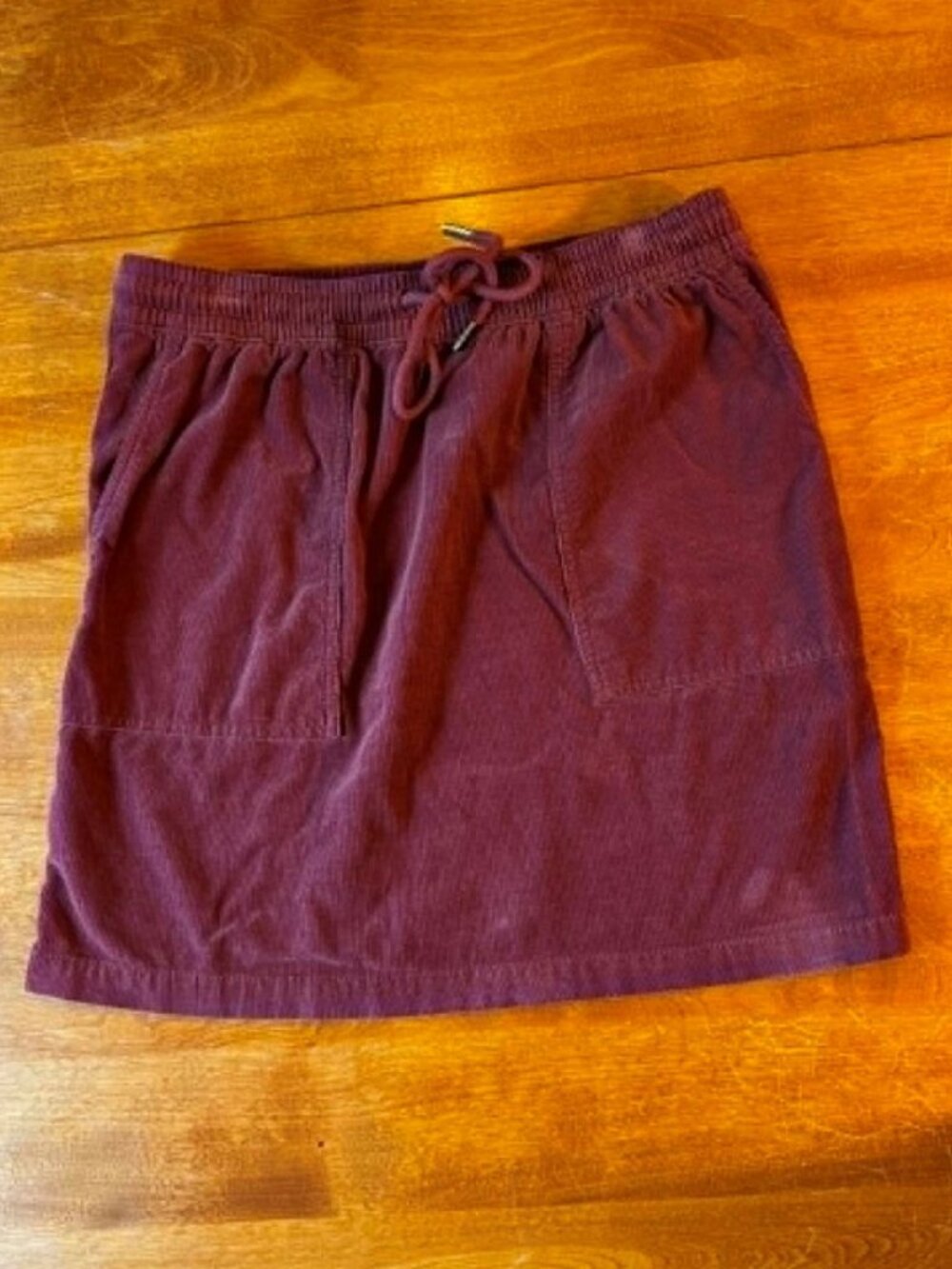 Loft Raspberry Corduroy Skirt Size Small